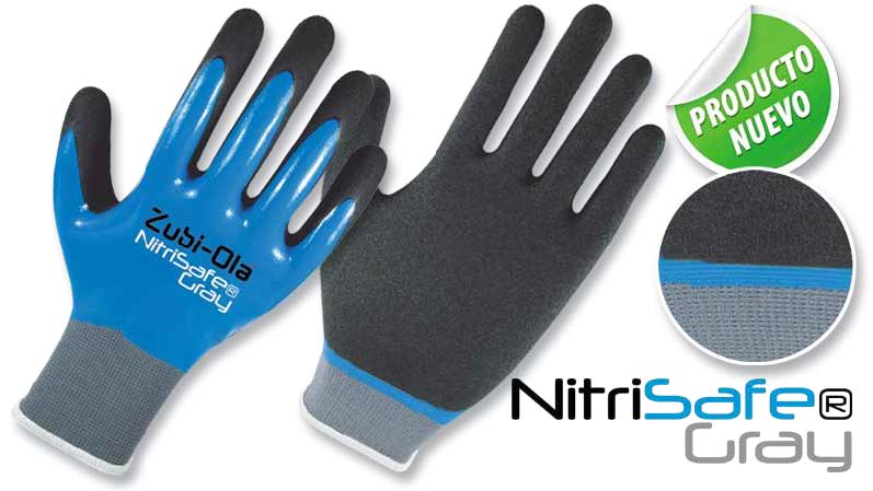 Guantes Poliéster recubiertos en Nitrilo •  DOBLE DIP • “NitriSafe”