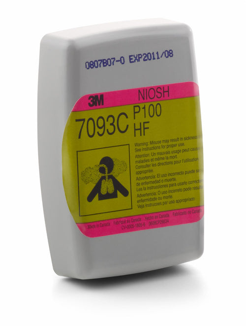 3M™ Filtro 7093C P100 Fluoruro de Hidrógeno, Alivio Vapores Orgánicos y Gas Ácido (2 unds)