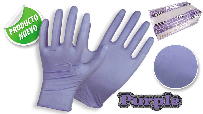 Guantes Nitrilo Purple para Usos Generales (Aprobado por la FDA 21 CFR 177-2600)