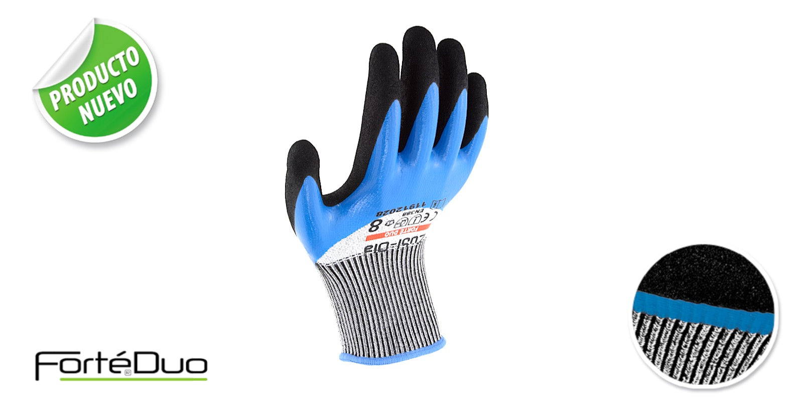 Guantes de Fibra de Polietileno de muy alta densidad (HPPE), “FortéDuo”
