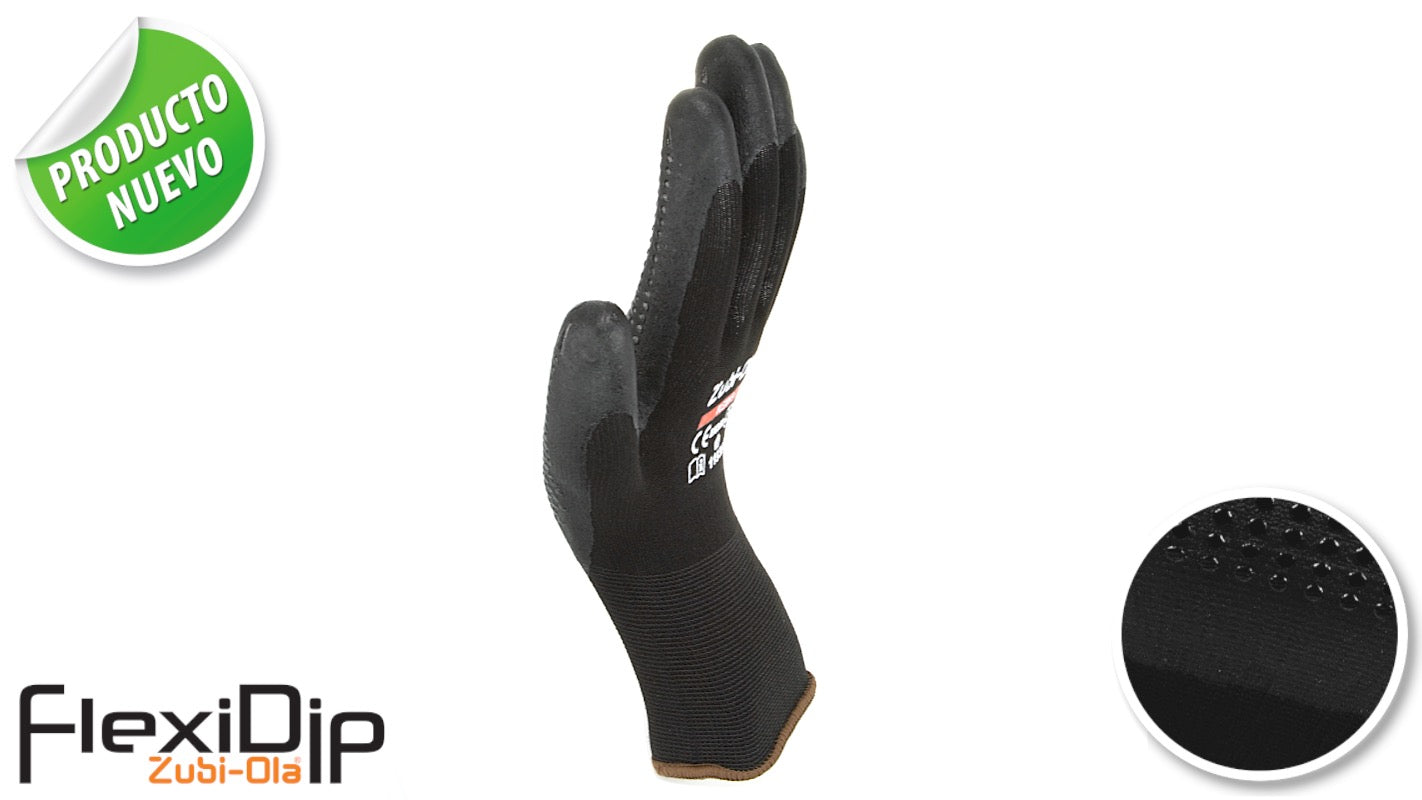 Guantes Nylon/Spandex recubiertos en Nitrilo • “FlexiDip”
