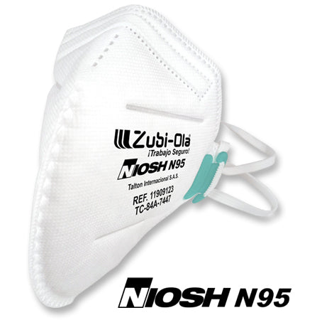 Mascarilla N95, termosellada, plegada, desechable •  x 20 Unidades