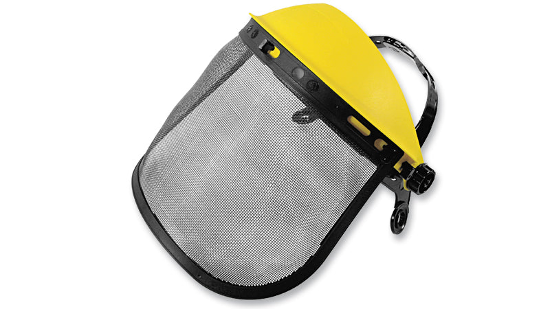 Careta de Protección Facial con Malla Plástica • Soporte ajustable, con ratchet