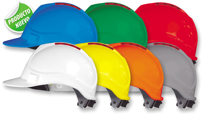 Casco de Seguridad Tipo Industrial•Tafilete de 6 apoyos•Sin Barbuquejo