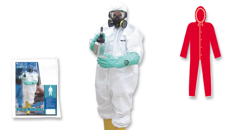 Overol Multiusos Color Blanco • Microporos Poliolefin • Tipo Taivex