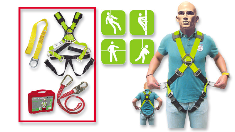 Arnés de Seguridad • Multipropósito, 4 anillos, con Slinga de 1.8mt. de largo