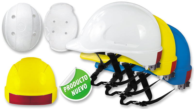 Casco de Seguridad Tipo Industrial • TIPO I •Tafilete de 6 apoyos,Con ratchet.