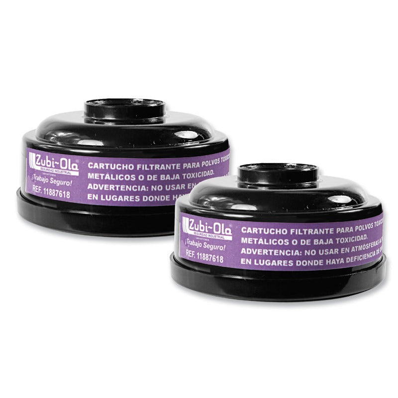 2 Cartuchos Filtrantes B618A para Respiradores Refs.: 11887614 y 11887702