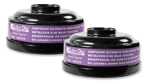 2 Cartuchos Filtrantes B618A para Respiradores Refs.: 11887614 y 11887702