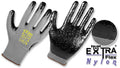 Guantes Nylon recubiertos en Nitrilo HCT corrugado • “Extraflex Nylon”