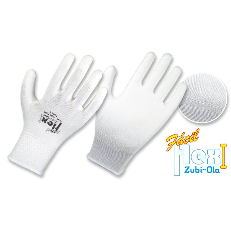 Guantes Nylon 13 Gauge, recubiertos en Poliuretano • DIP NORMAL • “Fácil Flex I”