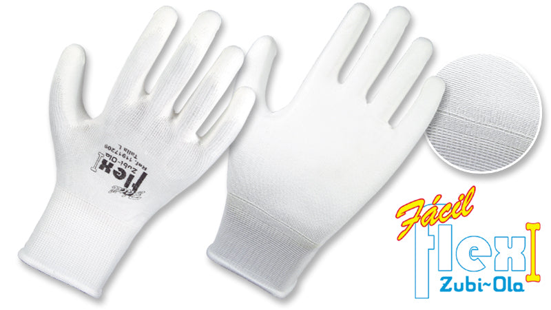 Guantes Nylon 13 Gauge, recubiertos en Poliuretano • DIP NORMAL • “Fácil Flex I”