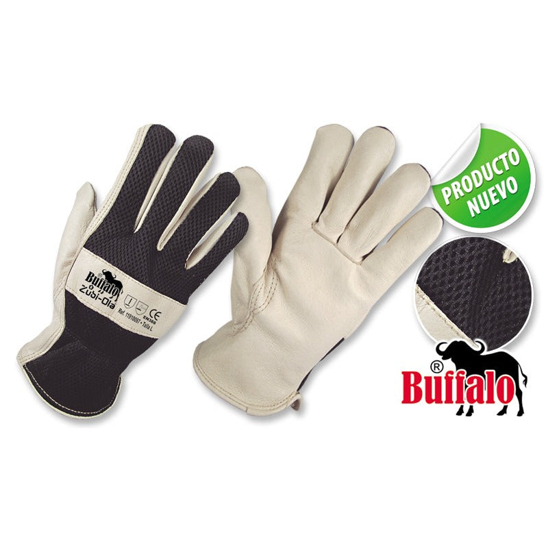 Guantes de Cuero de Cerdo y Tela Sintética • “Buffalo”
