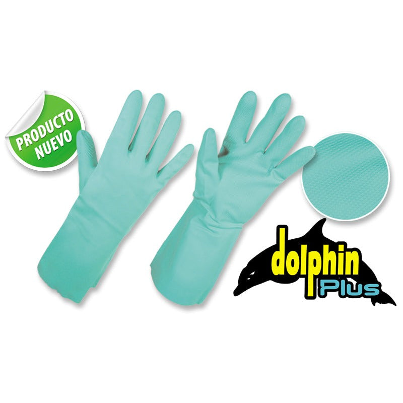 Guantes Nitrilo con Flock • Espesor: 15 mils • “Dolphin Plus”