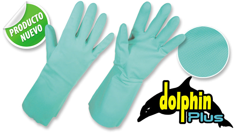 Guantes Nitrilo con Flock • Espesor: 15 mils • “Dolphin Plus”