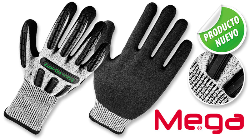 Guantes (HPPE)• recubiertos Nitrilo• Recubrimiento en el dorso con (TPR)•“Mega”