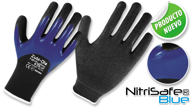 Guantes Poliéster recubiertos en Nitrilo •  DOBLE DIP • “NitriSafe”