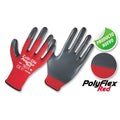Guantes Poliéster recubiertos en Nitrilo • DIP NORMAL • “PolyFlex Red”