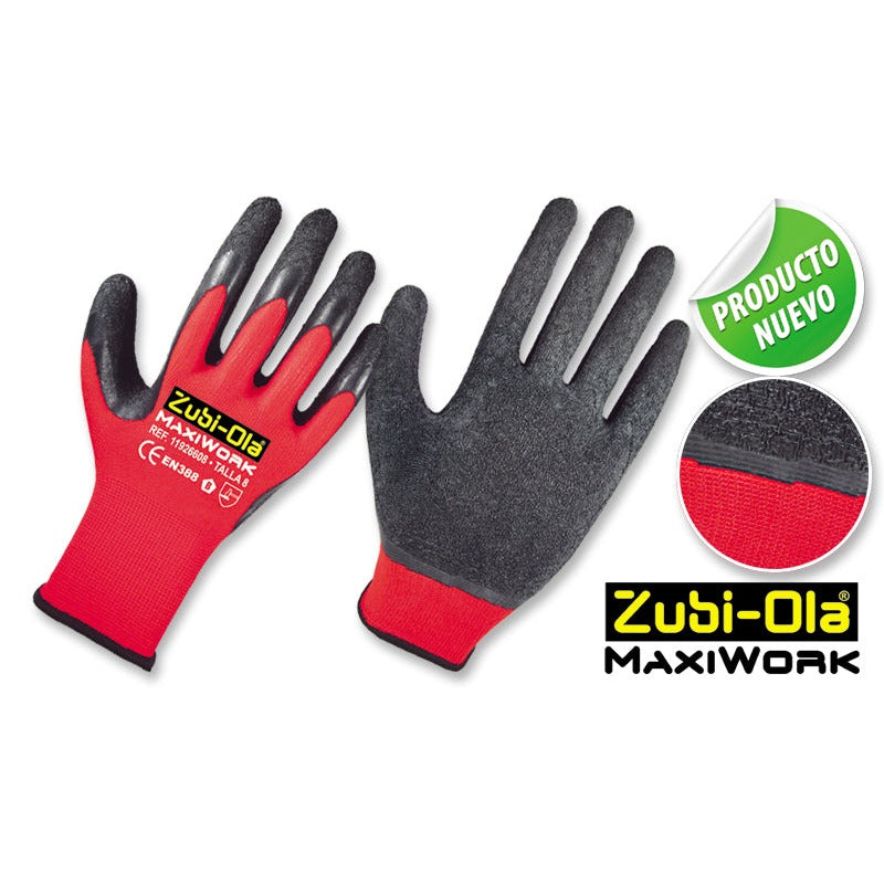 Guantes Poliéster, recubiertos en Látex • DIP NORMAL • “MaxiWork”
