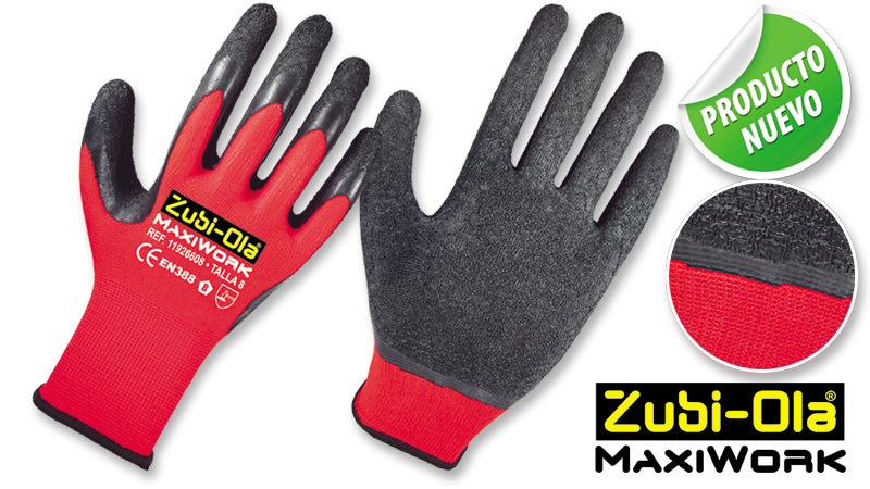 Guantes Poliéster, recubiertos en Látex • DIP NORMAL • “MaxiWork”