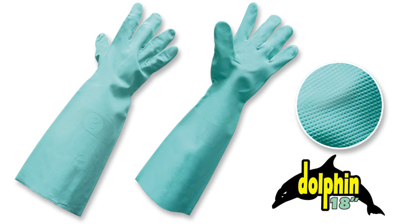 Guantes Nitrilo con Flock • Espesor: 22 mils. de pulgada • “Dolphin18”
