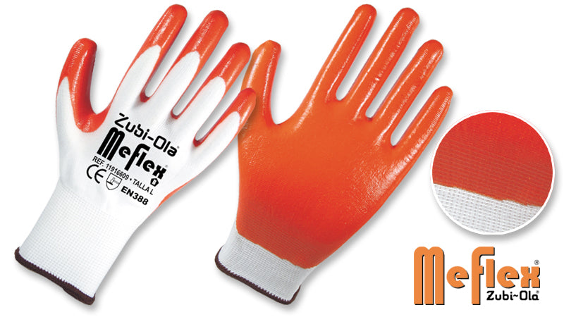 Guantes Nylon recubiertos en Nitrilo • DIP NORMAL • “Meflex”