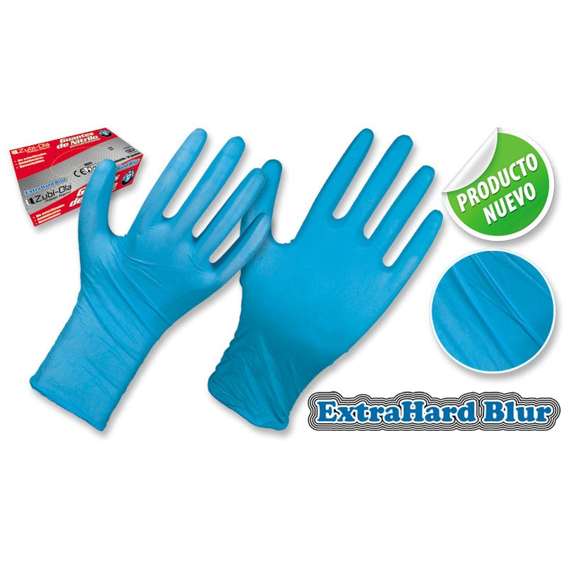 Guantes Nitrilo Azul • Usos Generales • 12 MILS • Caja x 50 un.• “ExtraHardBlur”