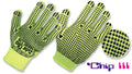 Guantes Fibra Sintética Poliéster Neón Puntos PVC • 2 Caras • “Chip III”