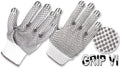 Guantes Fibra Sintética Poliéster Blanco con Puntos PVC • 2 Caras • “Grip VI”