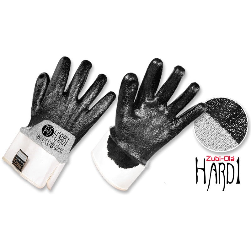 Guantes en Fibra Taeki5®, recubiertos con Nitrilo HCT • 3/4 DIP • “Hard1”