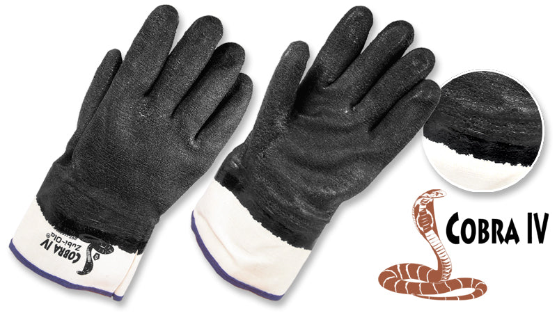 Guantes de Neopreno Soportado • Corrugado • DIP TOTAL • “Cobra IV”