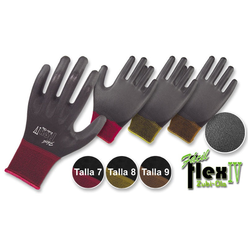 Guantes Nylon 13 Gauge, recubiertos en Poliuretano • DIP NORMAL • Fácil Flex IV