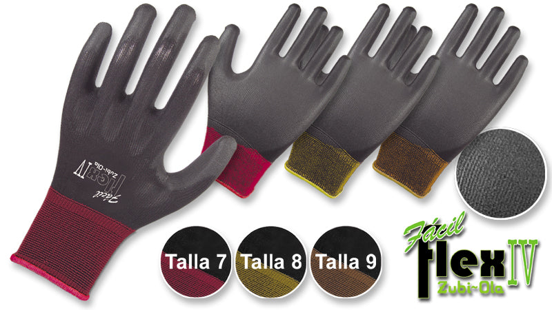 Guantes Nylon 13 Gauge, recubiertos en Poliuretano • DIP NORMAL • Fácil Flex IV