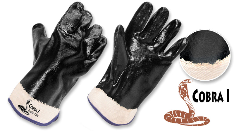 Guantes de Neopreno Soportado • Liso • DIP TOTAL, Puño Abierto • “Cobra I”