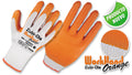 Guantes Polycotton, recubiertos en Látex • DIP NORMAL • “WorkHand Orange”