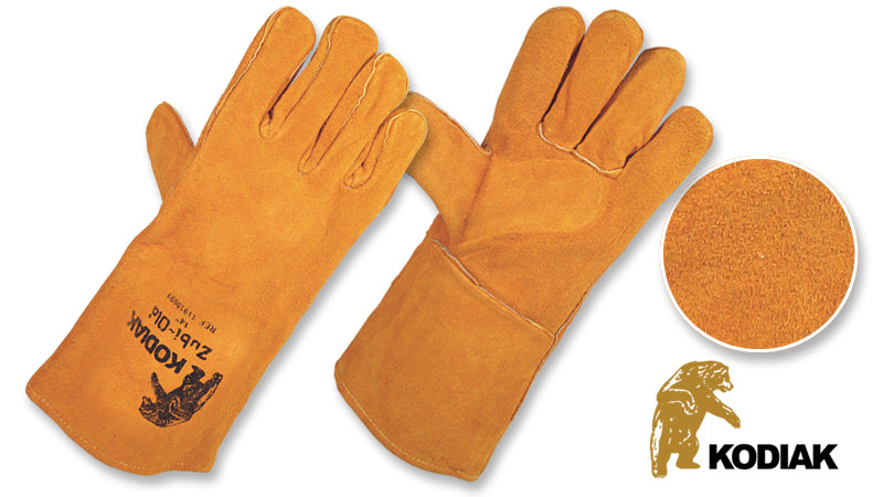 Guantes Carnaza, para Soldar • Largo: 14” (35.56cm) • “Kodiak”