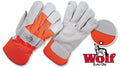 Guantes Industriales en Carnaza y tela • Cosido con Kevlar® • “Wolf”