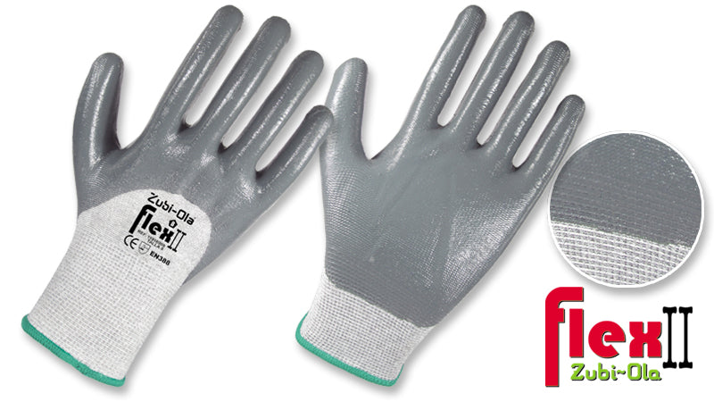 Guantes Nylon/Fibra de Carbono, recubiertos en Nitrilo, 3/4 DIP • “Flex II”