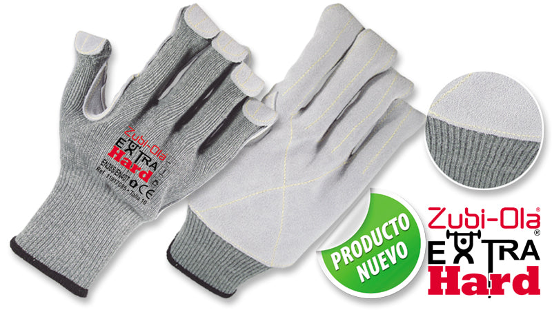 Guantes HDPE (Polycotton / Fibra de vidrio / Nylon) & Cuero • “ExtraHard”