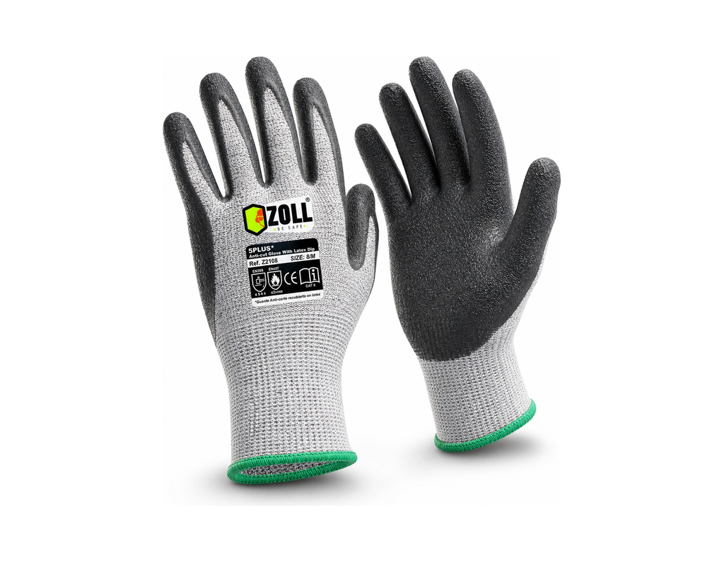 GUANTE FIBRA DYNEEMA® RECUBIERTO EN LATEX CORRUGADO.PROTECCIÓN ANTICORTE NIVEL 5