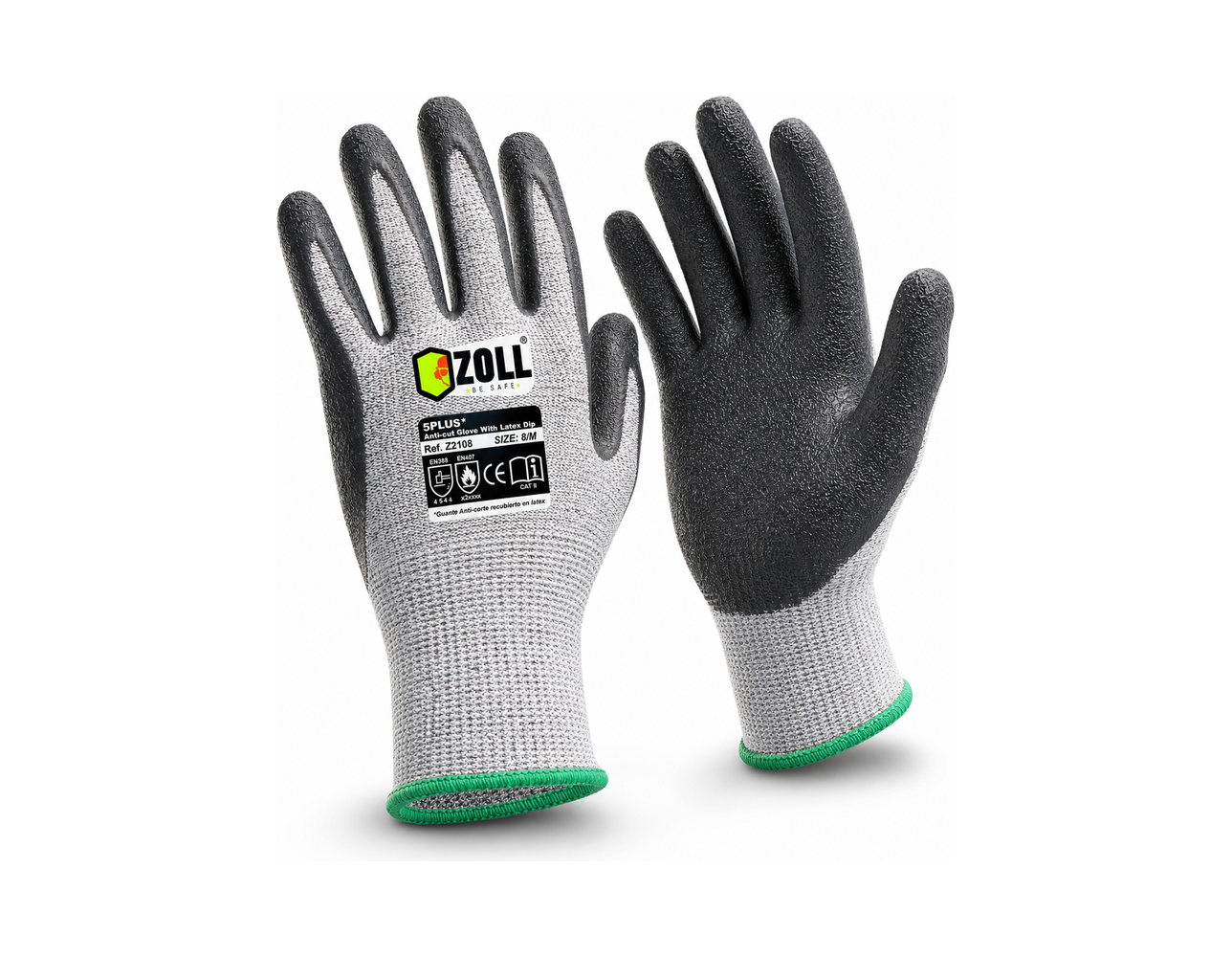GUANTE FIBRA DYNEEMA® RECUBIERTO EN LATEX CORRUGADO.PROTECCIÓN ANTICORTE NIVEL 5