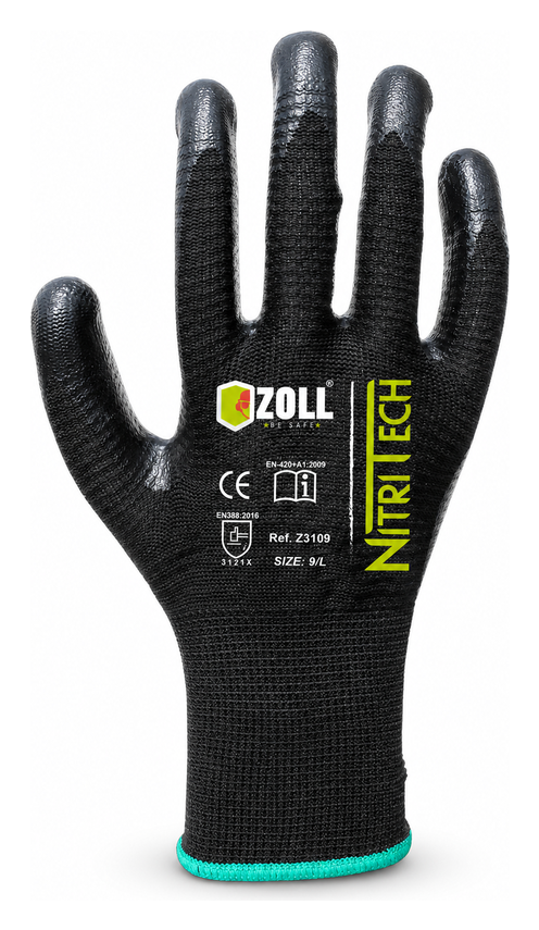 Guante NitriTech Poliester Recubierto En Nitrilo, Dip Normal