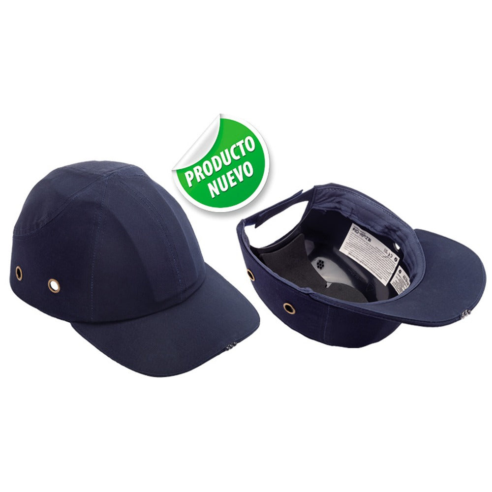 Gorra de seguridad con LED en ABS, almohadilla EVA y recubierta en algodón, Zubiola
