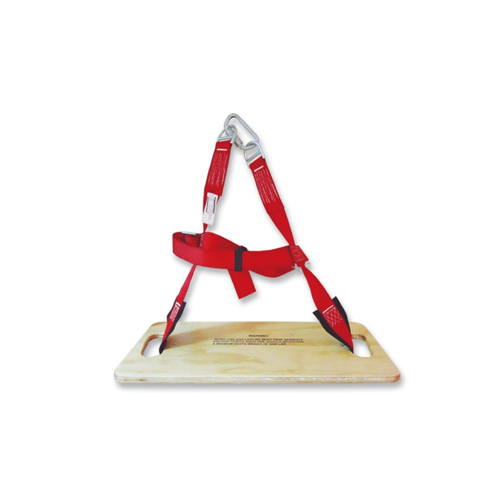 Silla para trabajos en altura y en suspensión Zubiola, base en madera y riatas de nylon