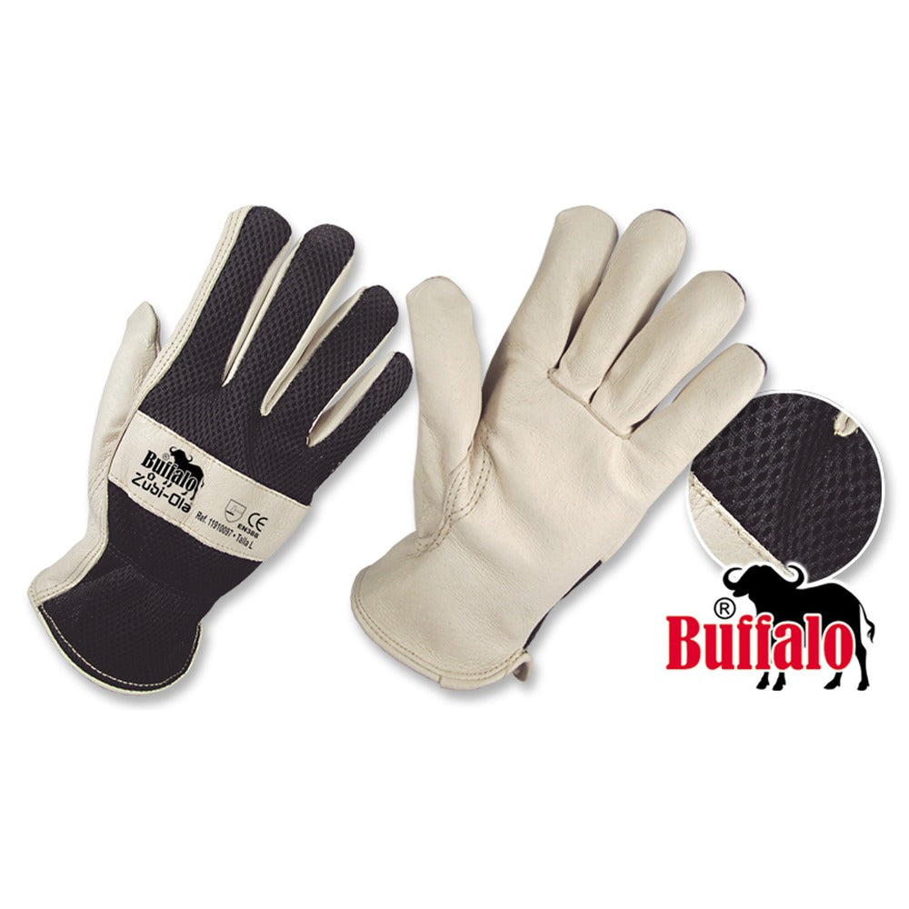 Guantes de Cuero de Cerdo y Tela Sintética • “Buffalo”
