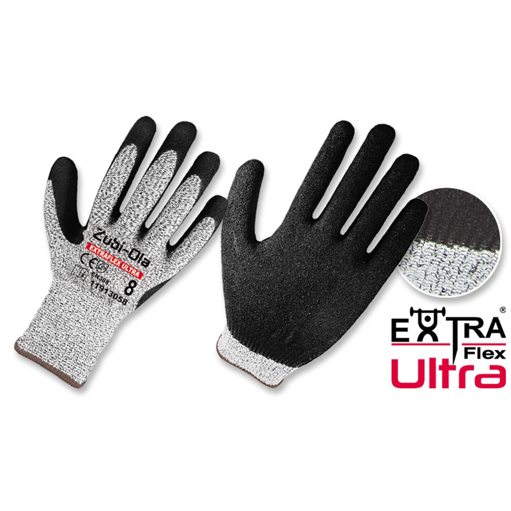 Guantes Fibra HPPE, recubiertos en Nitrilo Corrugado • “ExtraFlex Ultra”