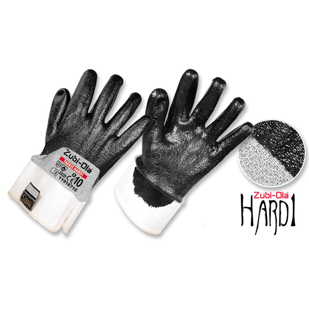 Guantes en Fibra Taeki5®, recubiertos con Nitrilo HCT • 3/4 DIP • “Hard1”