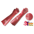 Guantes PVC, Color Rojo • Largo: 23.62” (60cm) • “Thermal ExtraLong”