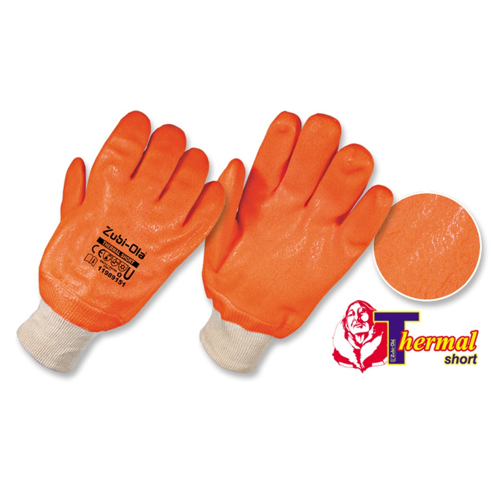 Guantes PVC Utilflex Neón Semicorrugados •Para ambientes fríos• “Thermal Short”
