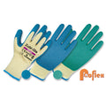 Guantes de hilaza recubiertos en látex corrugado azul “Proflex” Zubiola